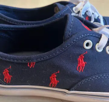 랄프 로렌 캠퍼스 자수 스니커즈 24.5cm 미사용 새상품