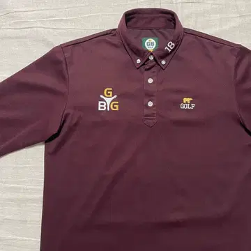 골든 베어 골프 긴팔 피케 셔츠 적갈색 계열 M 버튼 다운 브라운 계열