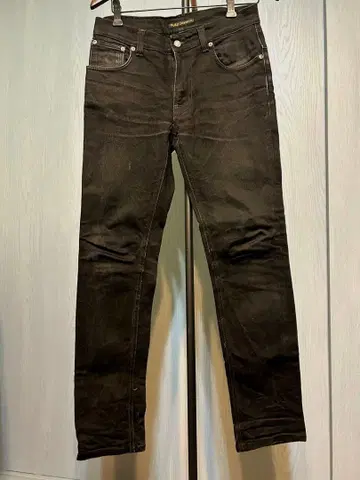 Nudie Jeans Co. 블랙 슬림핏 청바지