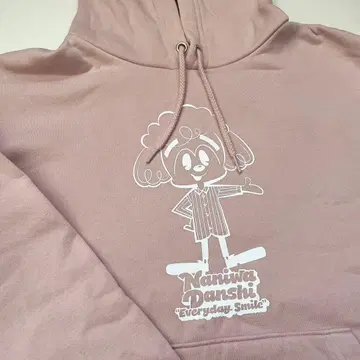 GU 나니와단시 콜라보 후드티 미치에다 슌스케 핑크 M 사이즈