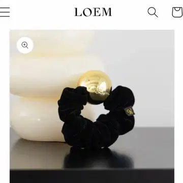 Loem moon Black 스크런치 머리끈 블랙