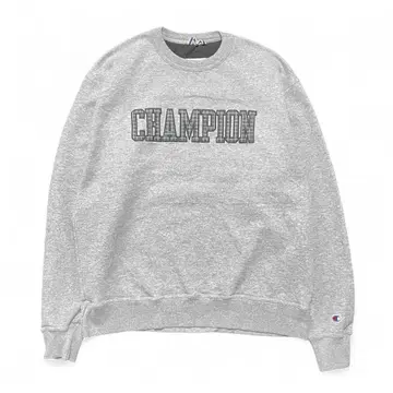 구제 챔피온 로고 크루넥 맨투맨 트레이닝복 남성용 L 그레이