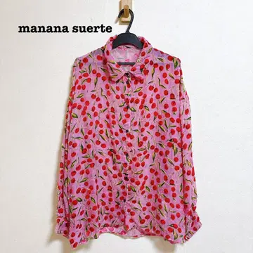 새상품급 완판템 manana suerte 시어 플로키 체리 셔츠