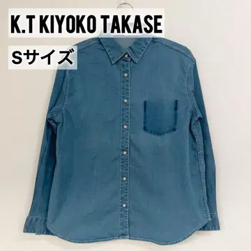 K.T 코무사 데님 셔츠 바지 셔츠 긴팔 데님 파랑 S 봄