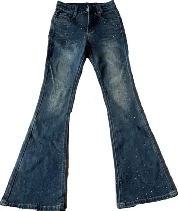 플레어 데님 큐빅 데님 청바지 반짝이 데님 y2k