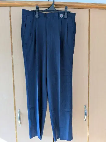 남성용 네이비 슬랙스