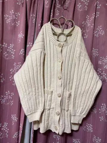 Darich 아이보리 리브 가디건