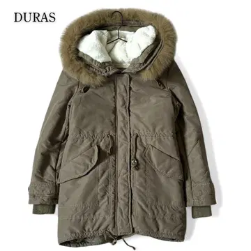 DURAS ambient 모즈 코트 카키 보아 부착 탈부착 가능 2way