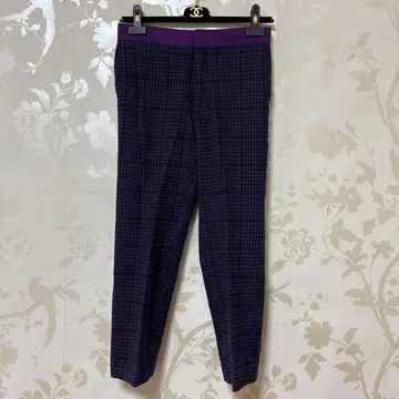 드로어 Drawer 울 체크 베이직 팬츠