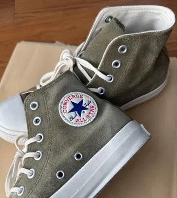 유나이티드 애로우즈 별주 스웨이드 오슬라터 카키 컨버스 새상품급