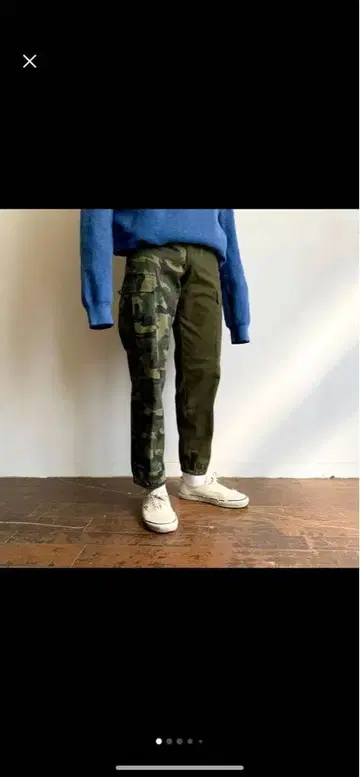 카키 카모플라쥬 카고 팬츠 vintage