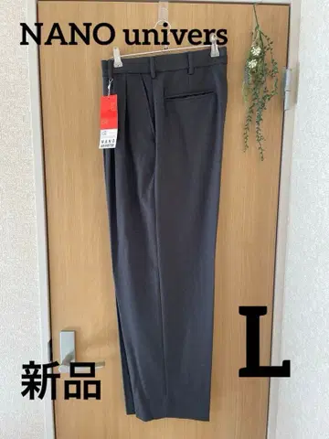 [ 새상품 ] 나노 유니버스 남성용 기모 와이드 슬랙스 L 차콜