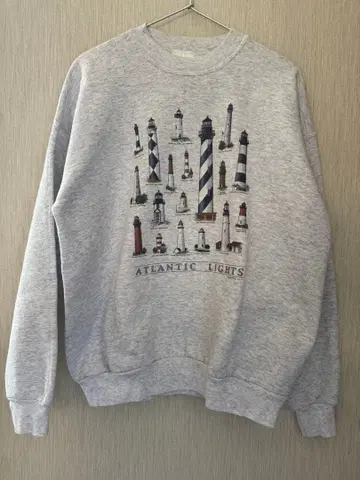 [ 빈티지 ] 00년대 ATLANTIC LIGHTS 등대 디자인 맨투맨