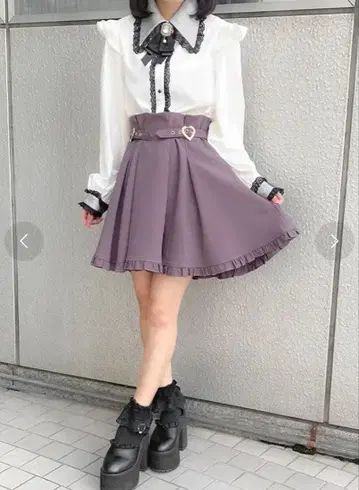 ROJITA 하트 버클 스커트 퍼플