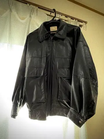 FREAK'S STORE 인조 가죽 블루종 블랙