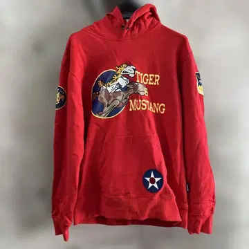 AVIREX 아비렉스 후드 맨투맨 타이거 & 머스탱 M