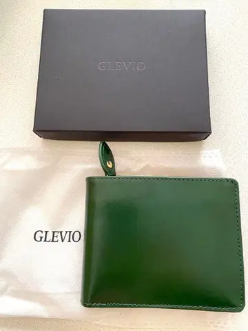미사용 새상품 그레비오 천연 가죽 가죽 유리 가죽 접이식 지갑