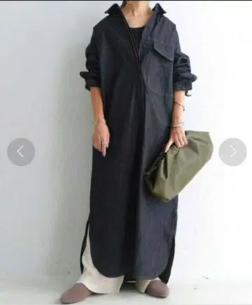 새상품급 안티카 데님 원피스 롱