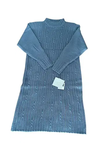 VeraWang 그레이 케이블 니트 롱 원피스