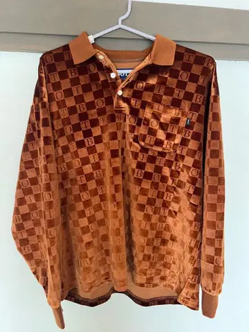 BoTT XL 벨로아 체크 무늬 피케 셔츠