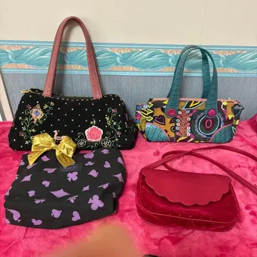 컬러풀 자수 핸드백 세트