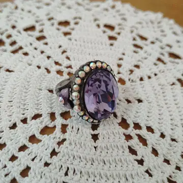 안나수이 9호 보라색 스톤 반지