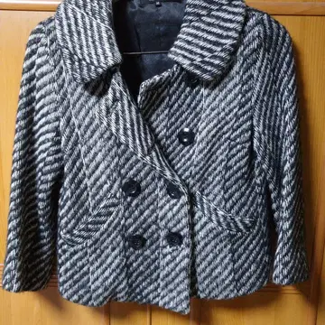 쿠 드 샹스 트위드 자켓 아우터