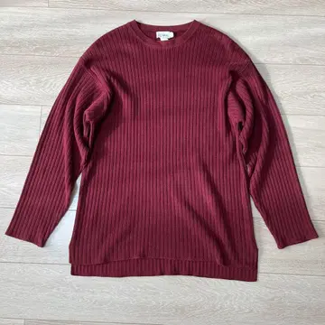 90s 거인 택 J.CREW 버건디 니트 S