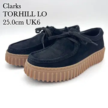 [ 새상품급 ] 클락스 토힐 로우 블랙 검 스웨이드 모카신 통굽