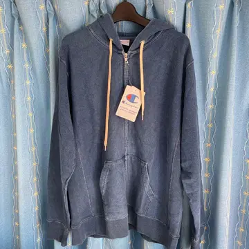 Champion 스톤 워시 블루 XL 후드티