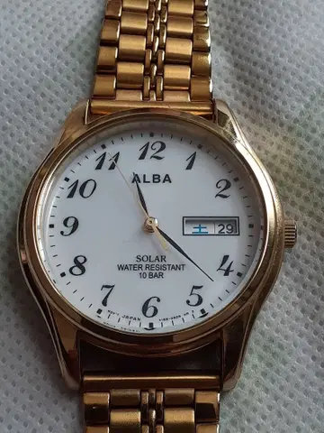 ALBA 솔라 손목시계 골드
