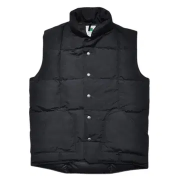 블랙 다운 베스트 스냅 버튼 포함