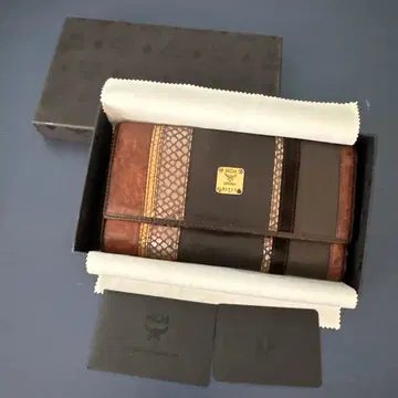 레어!! MCM 가죽 장지갑 R6039 브라운