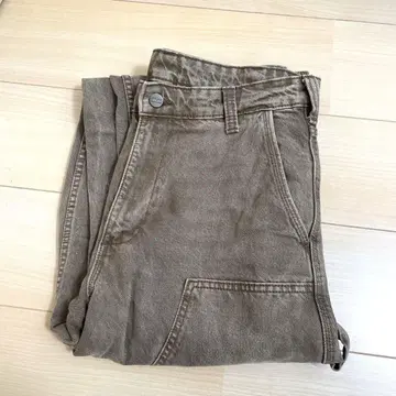 ZARA 워시 가공 카펜터 포켓 팬츠 배기 카펜터 데님