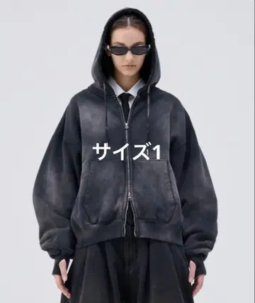 시착만 한 상품 soerte 헤비 웨이트 더블 지퍼 후디 [짧은 기장]