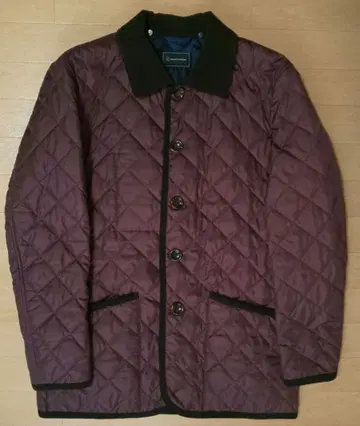 버건디 퀼팅 자켓