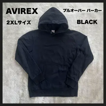[ USED ] AVIREX 헤비 웨이트 후드티 2XL 사이즈 BLACK
