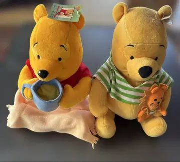 푸우 봉제 인형 2개 세트