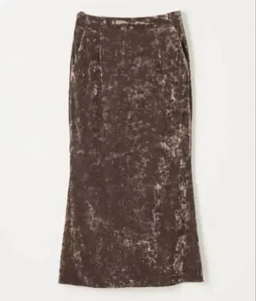 EMMEL 브라운 벨벳 타이트 스커트 S