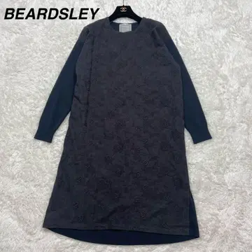 [컨디션 최상] 현행 비어즐리 프론트 자수 원피스 울 다크 그레이