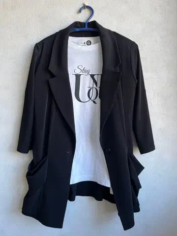 블랙 테일러드 자켓