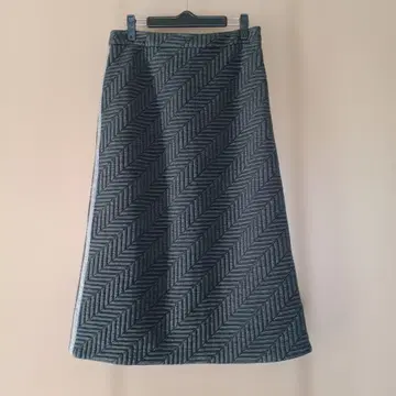 헤링본 패턴 타이트 스커트 M 그레이