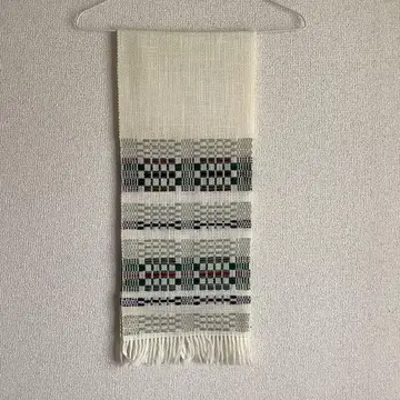 유카라 직조 수제 머플러 울 100%