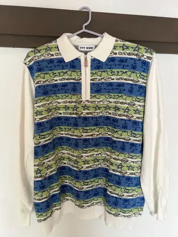 TTT MSW 스트라이프 패턴 피케 셔츠 XL