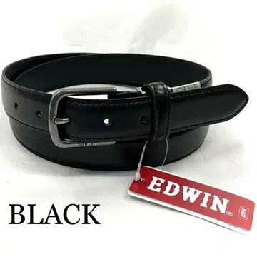 새상품 EDWIN 6 블랙 에드윈 남성용 벨트 가죽 비즈니스 캐주얼
