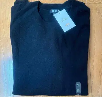 UNIQLO 100% CASHMERE 남성용 스웨터 XL 블랙