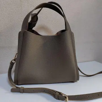 천연 가죽 숄더 핸드백 지퍼 올리브