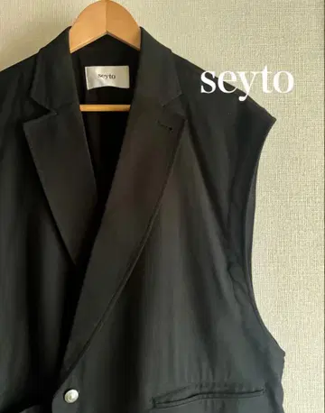 [ 완판 새상품급 ] [ seyto ] 오버 사이즈 더블 테일러드 베스트