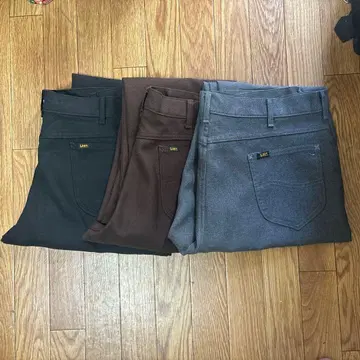 스트레이트 팬츠 3색 세트 블랙 브라운 그레이