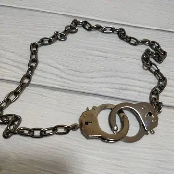 약 40cm 미니 수갑 목걸이 금속제